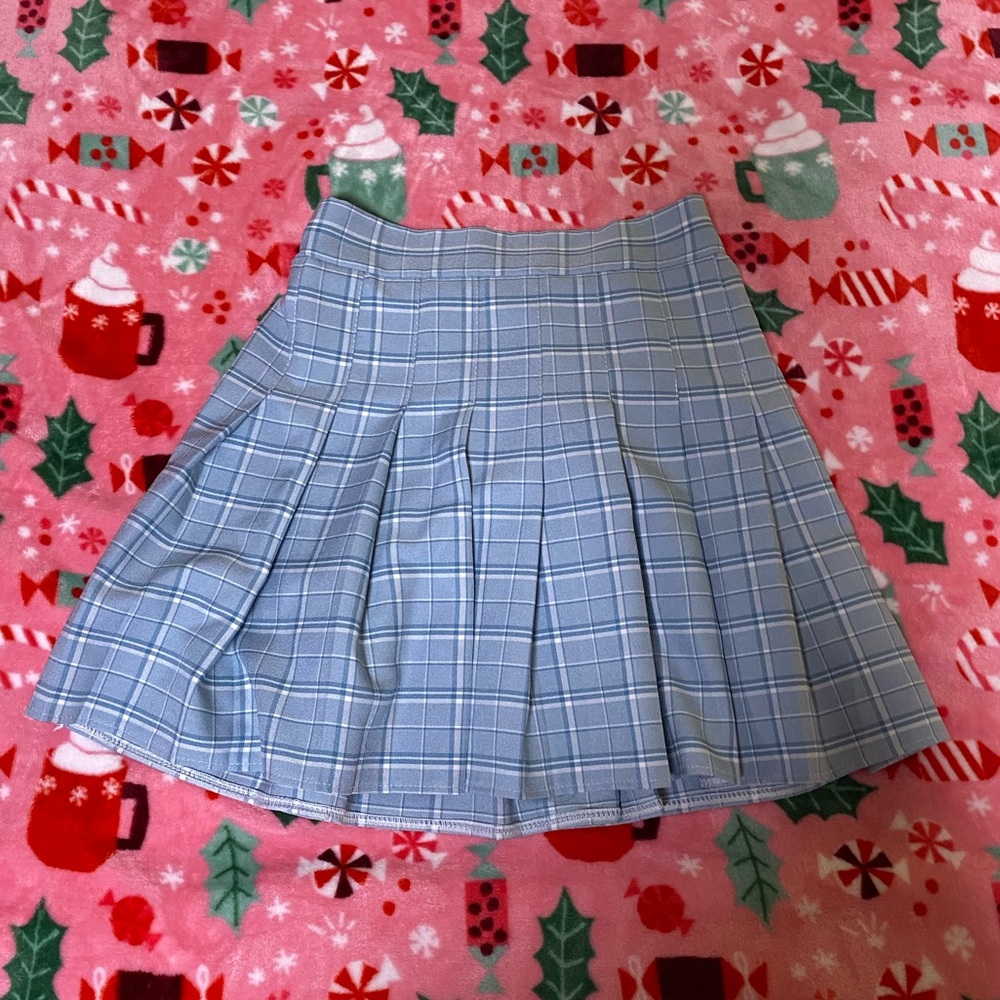 pastel kawaii schoolgirl mini skirt